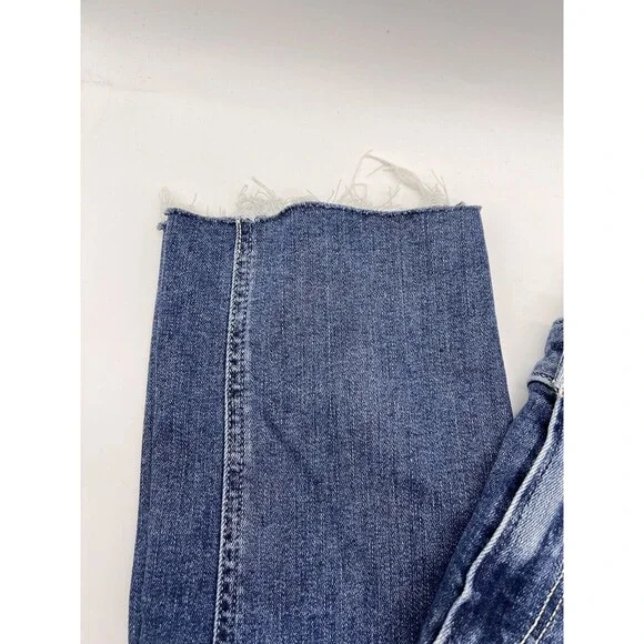 Paige Bridgette Jeans Women’s Sz 27 In Antwerp Cropped Raw Hem Made In USA Boho
